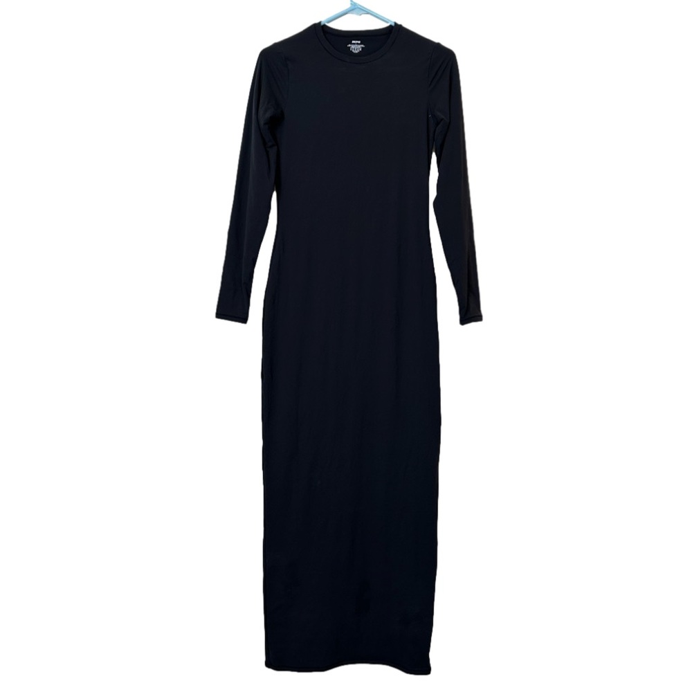 Skims Fits Everybody Crew Neck Long Sleeve Bodycon Maxi Dress NEW Size L